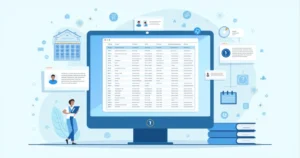 Blog 9 Tela de sistema digital exibindo cadastro de eleitores com dados pessoais e status de votação