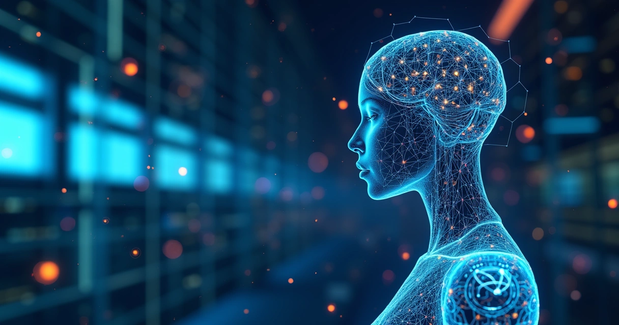 Ilustração corporativa plana mostrando vereador usando inteligência artificial para gestão de mandato eletrônico