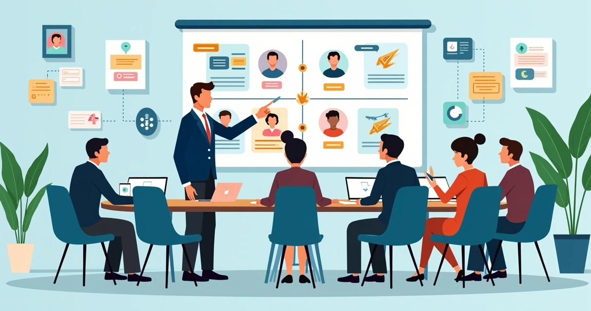 Equipe de gabinete político em reunião alinhando estratégias com o parlamentar